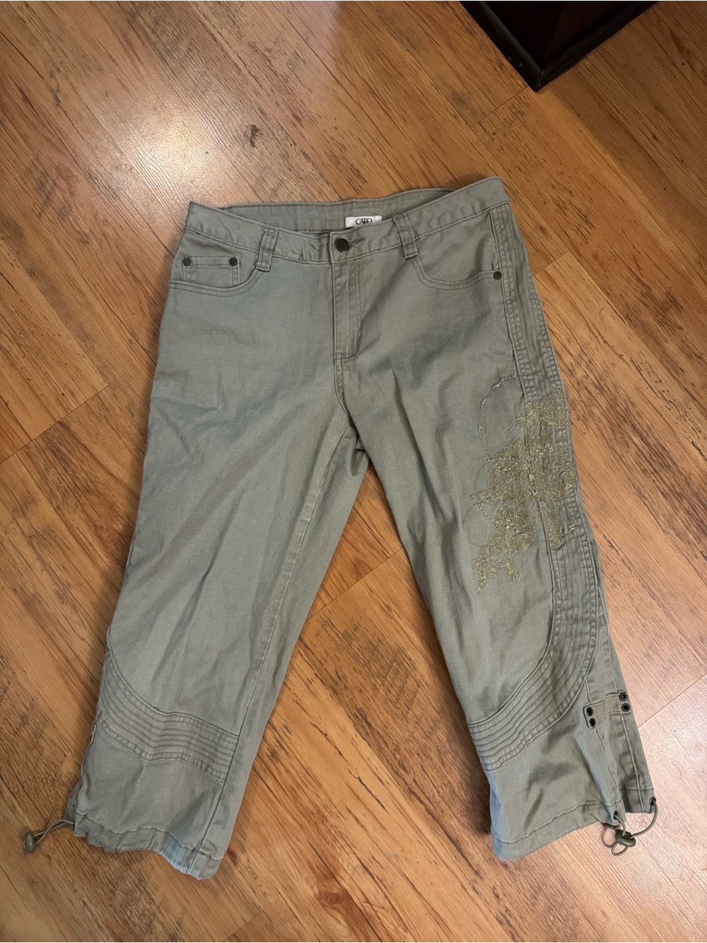 Cato Crop Utility Pants Embellished Sz 10 Women’s
